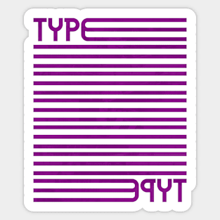 Type Stripes (Purple) Sticker